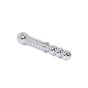 Kiotos - Zware Metalen Dildo Met Ribbels 19 x 3,5 cm - aan beide Kanten te gebruiken