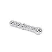 Kiotos - Zware Metalen Dildo Met Ribbels 19 x 3,5 cm - aan beide Kanten te gebruiken