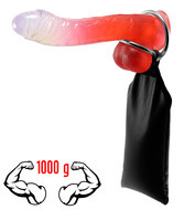Kiotos - Balzak Gewicht In Leren zakje - Strong Man Met 2 Ringen - 1.000 gram
