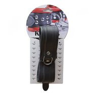 Kiotos - Leren Collar 5 cm Gevoerd - Zwart