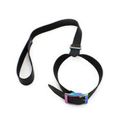 Kiotos - Leren Collar Met Leiband Met Rainbow Gekleurde Metalen Gesp