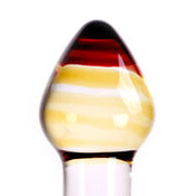 Kiotos - Glazen Buttplug - Transparant Met Rood/oranje punt