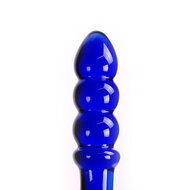 Kiotos - Glazen Dildo Blue Curve - Blauw