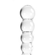 Kiotos - Glazen Dildo Met bolletjes - Transparant