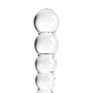 Kiotos - Glazen Dildo Met bolletjes - Transparant