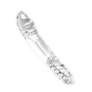 Kiotos - Glazen Dildo aan Twee Kanten te gebruiken - Transparant