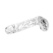 Kiotos - Glazen Dildo Met Balzak En ribbels - Transparant