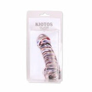 Kiotos - Gebogen Glazen dildo Met stimulerende ribbels - Paars