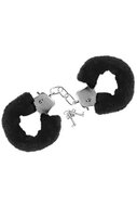Sweet Caress - Metalen handboeien Met Zwart bont