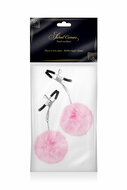 Sweet Caress - Tepelklemmen met roze pompoms