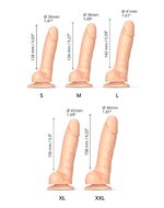Strap-on-Me Sliding Skin Realistische Dildo - lichte huidskleur - maat XL