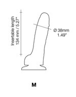 Strap-on-Me Sliding Skin Realistische Dildo - roze - maat M