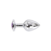 Kiotos - Buttplug aluminium met paars kristal - medium