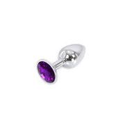 Kiotos - Buttplug aluminium met paars kristal - small