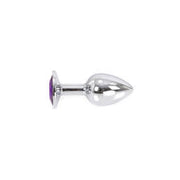 Kiotos - Buttplug aluminium met paars kristal - small