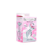 Booty Sparks - Pink Gem Glazen Buttplug Met Siersteen - Roze - Maat M