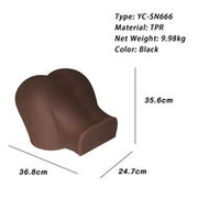 Perfect Toys - Mega Masturbator - Large Met Twee Gaten - Bruin