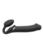 Strap-On-Me Vibrerende Strapless Strapon | Voorbinddildo met 3 motoren - zwart - maat XL