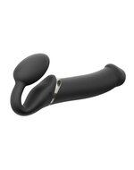 Strap-On-Me Vibrerende Strapless Strapon | Voorbinddildo met 3 motoren - zwart - maat XL