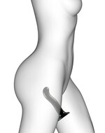 Strap-on-Me G-spot en P-spot Dildo - zwart - maat M