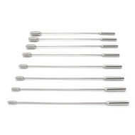 Kiotos - Set Met Geribbelde Rosebud Dilators/sounds In Luxe etui - 8 Stuks