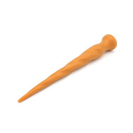 Gold Play - Soft Liquid Siliconen Anaal Dildo - Anaal Snake - Twist - Goud - Maat S
