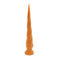 Gold Play - Soft Liquid Siliconen Anaal Dildo - Anaal Snake - Twist - Goud - Maat L