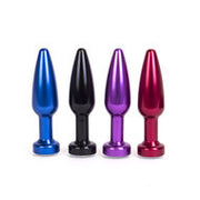 Kiotos - Aluminum Buttplug Met Kristal - Zwart