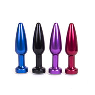 Kiotos - Aluminum Buttplug Met Kristal - Rood