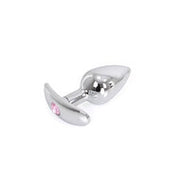 Kiotos - Aluminium buttplug Met Handvat En Sierkristal - Roze