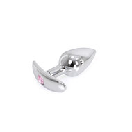 Kiotos - Aluminium buttplug Met Handvat En Sierkristal - Roze