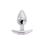 Kiotos - Aluminium buttplug Met Handvat En Sierkristal - Roze
