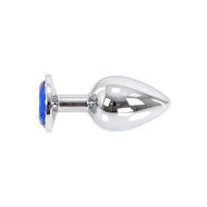 Kiotos - Buttplug Aluminium Met Blauw Sierkristal - Maat L