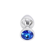 Kiotos - Buttplug Aluminium Met Blauw Sierkristal - Maat M