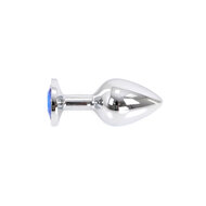 Kiotos - Buttplug Aluminium Met Blauw Sierkristal - Maat M