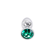 Kiotos - Buttplug Aluminium Met Groen Sierkristal - Maat S