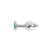 Kiotos - Buttplug Aluminium Met Groen Sierkristal - Maat S