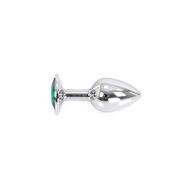 Kiotos - Buttplug Aluminium Met Groen Sierkristal - Maat S