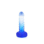Kiotos Cox Color - Gekleurde Dildo 02 - 18,5 x 4 cm - Transparant/Blauw