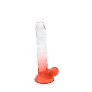 Kiotos Cox Color - Gekleurde Dildo 05 - 20 x 3,2 cm - Transparant/Rood
