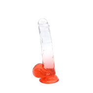 Kiotos Cox Color - Gekleurde Dildo 06 - 22,5 x 4,2 cm - Transparant/Rood