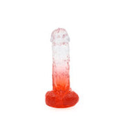Kiotos Cox Color - Gekleurde Dildo 07 - 18 x 4 cm - Transparant/Rood