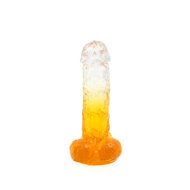 Kiotos Cox Color - Gekleurde Dildo 07 - 18 x 4 cm - Transparant/Geel