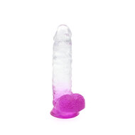 Kiotos Cox Color - Gekleurde Dildo 08 - 18,5 x 4 cm - Transparant/Paars