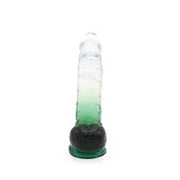 Kiotos Cox Color - Gekleurde Dildo 08 - 18,5 x 4 cm - Transparant/Groen