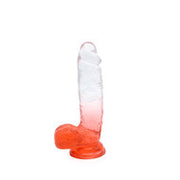Kiotos Cox Color - Gekleurde Dildo 09 - 21,5 x 4,3 cm - Transparant/Rood
