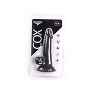 Kiotos Cox - Rechte Dildo met balzak 16 x 4 cm - Zwart