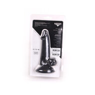 Kiotos Cox - Rechte Dildo met balzak 16 x 4 cm - Zwart