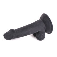 Kiotos Cox - Rechte Dildo met balzak 16 x 4 cm - Zwart