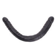 Kiotos Cox - Dubbele Dildo 45 x 4,5/4,8 cm - Zwart